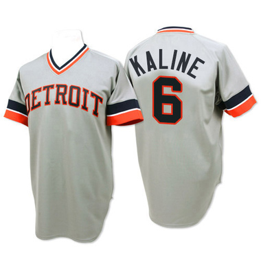 Majestic Detroit Tigers Road Gray Al Kaline Cooperstown 1984 Cool Base  Replica Jersey